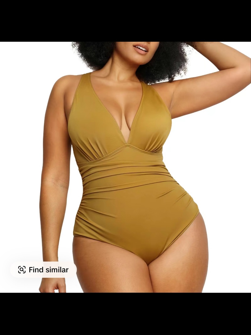 Shapellx Plunge Slimming Swimsuit Deep V One-Piece Swimsuit Earth Yellow